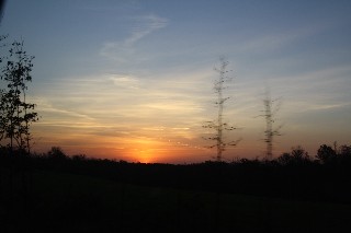 Sunset over the Ozark Mountains